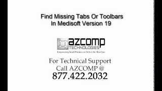 Find Missing Tabs Or Toolbars In Medisoft V19