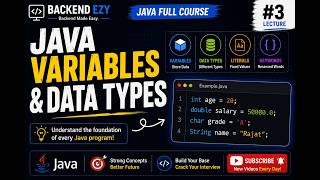 Java Variables & Data Types Explained | Java Full Course #3