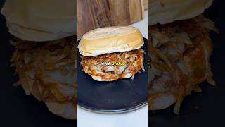 Authentic Cuban Frita Burger 🇨🇺🍔 recipe in bio! #cuban #cubanos #miami #burger #cooking