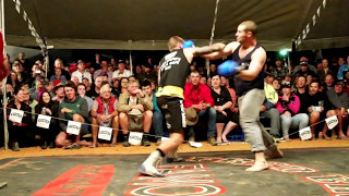 Mick Usher fights local 'Jesse'  - Outback Fight Club - Birdsville 2015