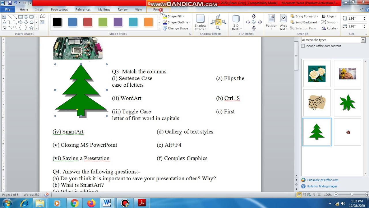 Computer class - 4 Lesson- 8 (Working with word) Video 5 - YouTube