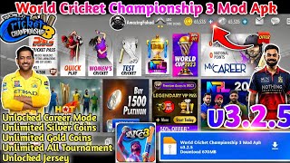 WCC3 Mod APK 2026 💯 | Full Unlock, Career Mode & IPL Auction! screenshot 5