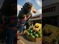 🤣😜 Funny noodles adventure with Godzilla and sponge bob 😁😁 #funny #godzillavskong #grimreaper