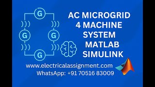 AC microgrid micro grid 4 machine system matlab Simulink simulation