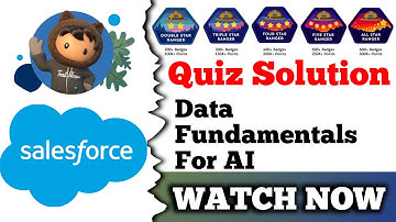 Data Fundamentals for AI | Salesforce Trailhead | Quiz Solution