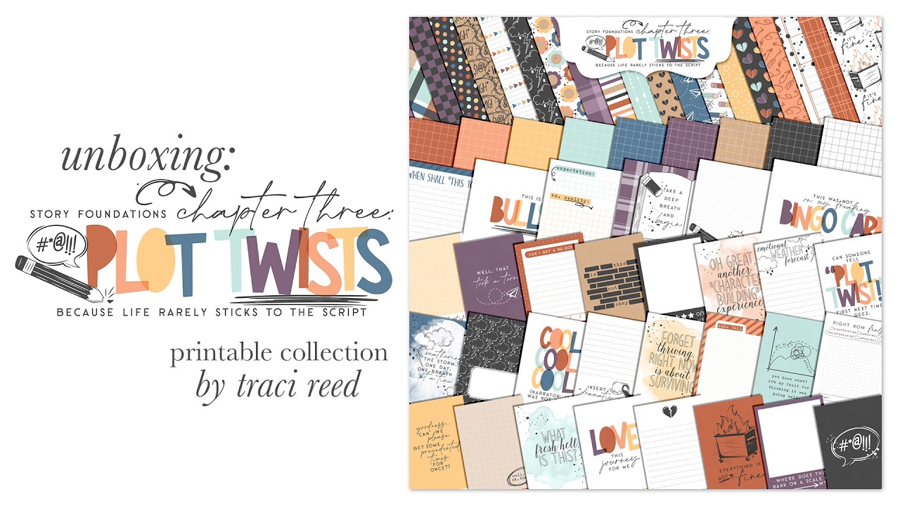 Unboxing Chapter Three of the Story Foundations Digital/Printable Collections: Plot Twists!