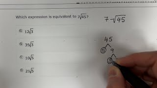 ✌️😄 Simplifying Square Roots **Calculator CHEAT** // Algebra I STAAR 2024 // 1
