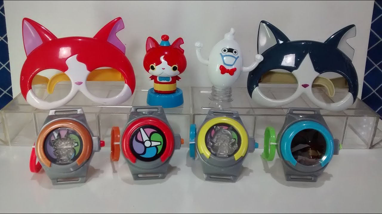 COMPREI A COLEÇÃO DE BRINQUEDOS DO YO-KAI WATCH NO MC LANCHE FELIZ! (Março  2018) 