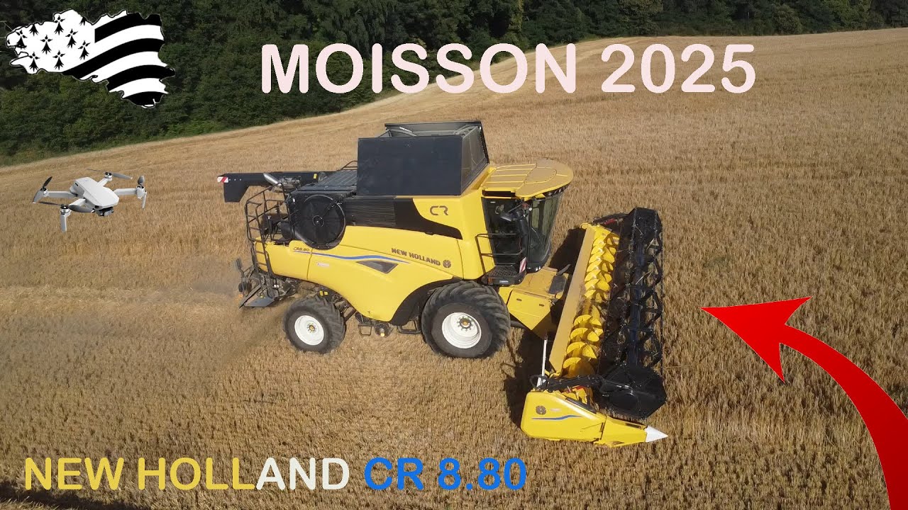 moisson 2025 EN BRETAGNE ( New Holland CR 8.80 )