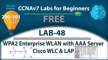 WPA2 Enterprise WLAN with AAA Server | Cisco WLC & LAP in Packet Tracer | Lab 48