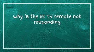 Why is the EE TV remote not responding
