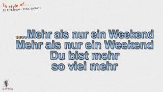 DJ Herzbeat - feat.  SARAH - Weekend Instrumental und Karaoke by rolf rattay