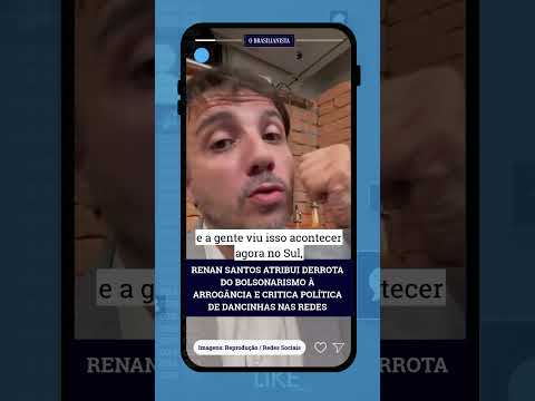 Renan Santos atribui derrota do bolsonarismo à arrogância e critica política de dancinhas nas redes
