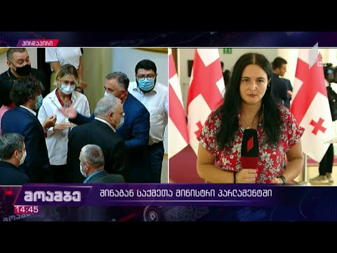 შინაგან საქმეთა მინისტრი პარლამენტში