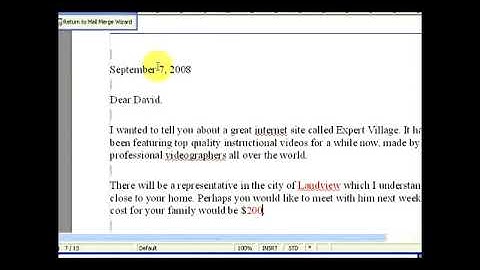 Saving & Printing an Open Office Mail Merge Document