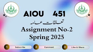 AIOU Code 451 Solved Assignment No.2 Spring 2025
