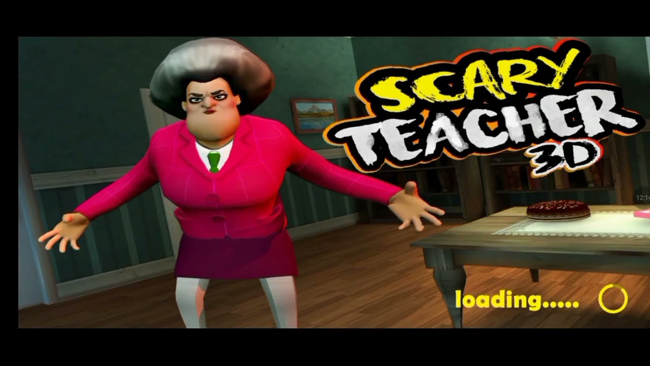 Jogando a última parte de scary teacher!