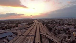 Aerial California 240 Los Angeles Freeway