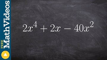 Factoring a trinomial by factoring out common terms first