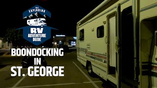 Boondocking In St. George, on my way south.