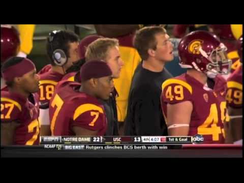 Notre Dame GOAL-LINE STAND vs USC and the dumbest coach in America… Lane Kiffin