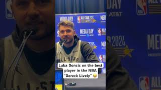 Luka Doncic talks about the Best Player in the NBA Dereck Lively II 😂