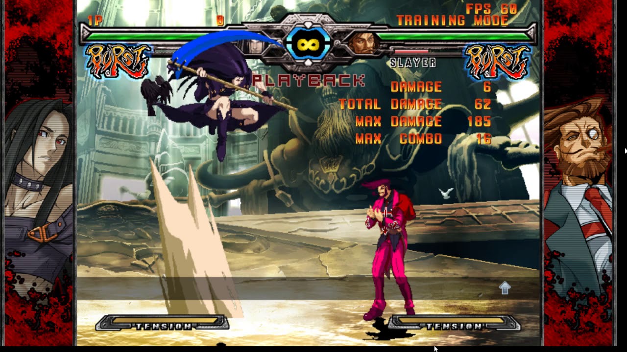 Guilty Gear ACPR Same Frame Glitch - Testament vs Slayer