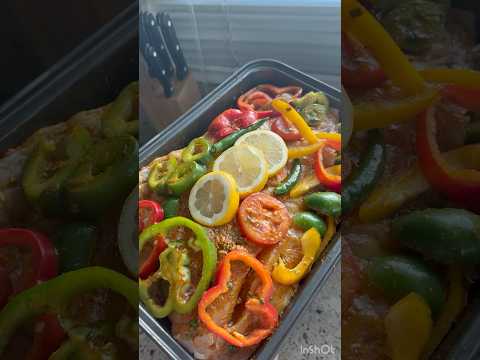 اسهل سمك فيليه في الفرن مع الخضار لذيييذ