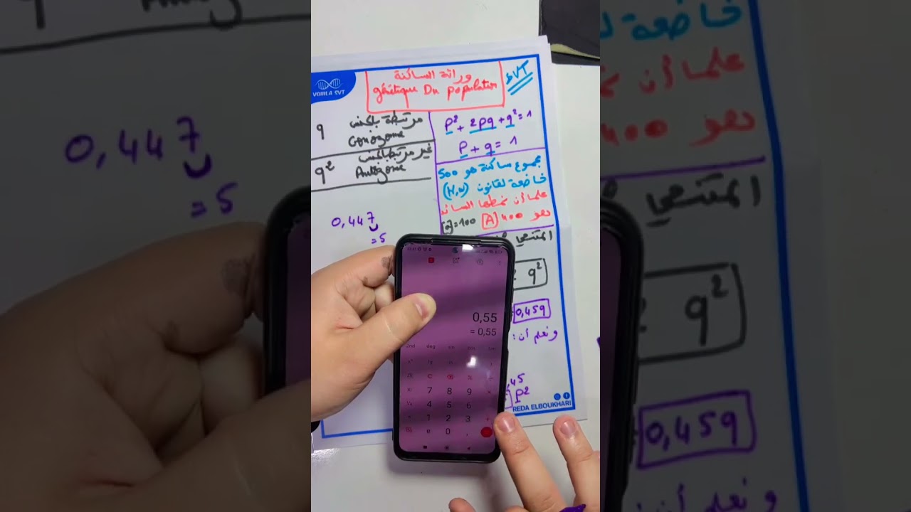 الجزء الثاني و الأخير في وراثة الساكنة génétique du population