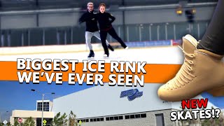 Exploring AdventHealth Center Ice rink - Trying on Edea Showgirl skates Figure Skating Vlog