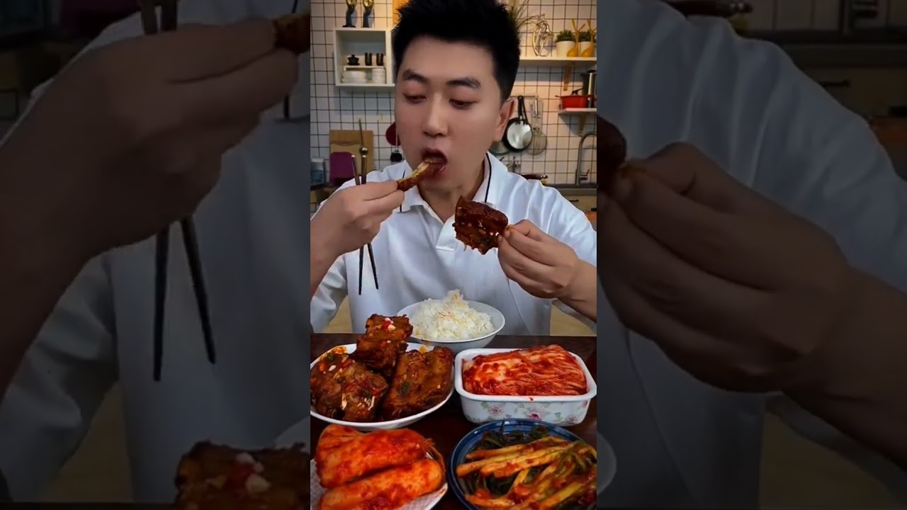 Eating special and spicy pork spare ribs recipe ASMR.... #special #spicy #ribs #recipe #asmr #food