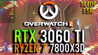 Overwatch 2 | RTX 3060 Ti + Ryzen 7 7800X3D | 1440p Low vs Maximum (+ FSR 2.2) Settings