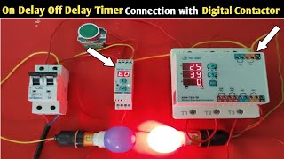 ON Delay Off Delay Timer Connection With Digital Overload Contactor! On Delay Timer!@SNTECHNICAL