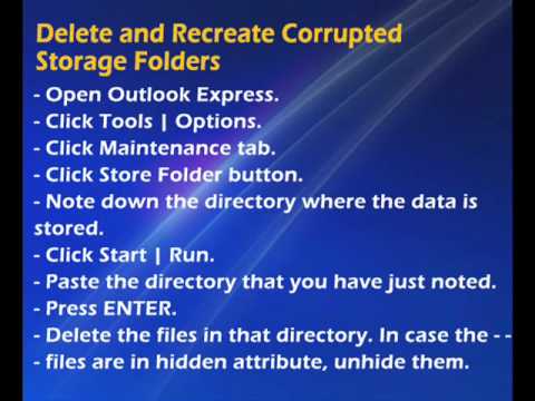 Video: How To Repair Outlook Express