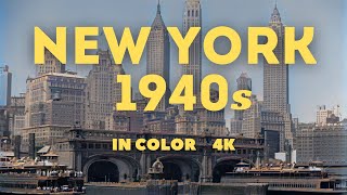 New York 1940s Streets Manhattan What changed in color 4K 60fps / FOCUS