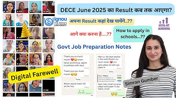 DECE June 2025 Exam Result IGNOU Level Up Learning Simran Gumber
