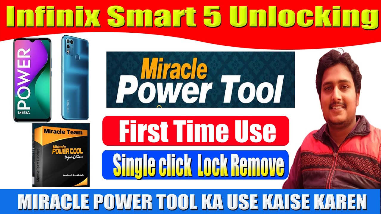 Infinix Smart 5 unlock Miracle power tool Just one click , How to use