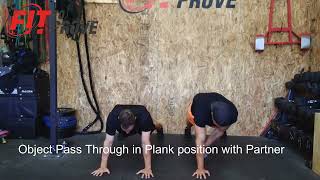Object Pass Through in Plank position with Partner