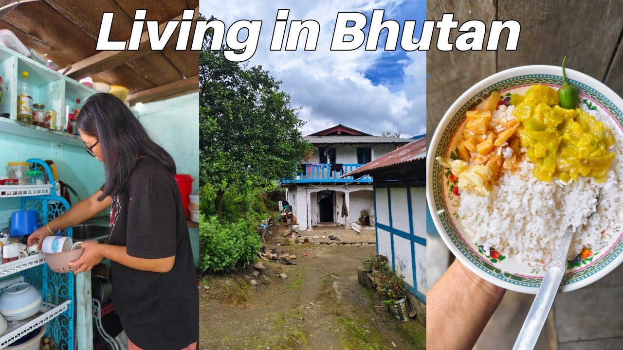 Жизнь в Бутане | Азиатская деревенская жизнь | Бутанская семья в горах