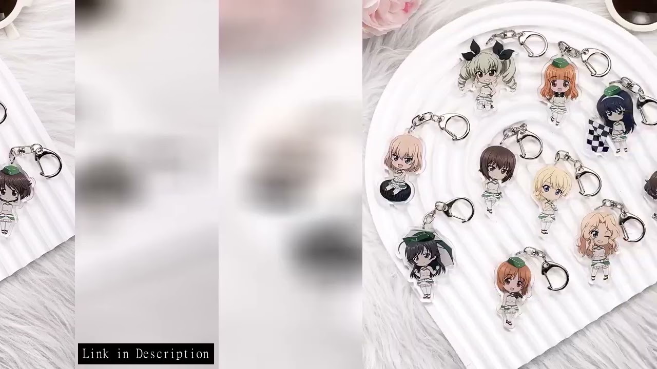 Anime Characters Girls und Panzer Cute Car Keychain Accessories Bag Charm Creative Backpack Pendant