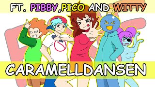 Caramelldansen | Boyfriend Cover Ft. Girlfriend,pibby,witty,pico | FNF animation