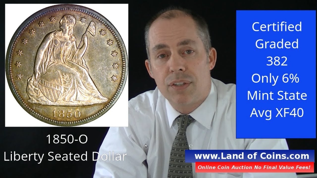 1850-O Liberty Seated Dollar Facts And Value | Land Of Coins .Com