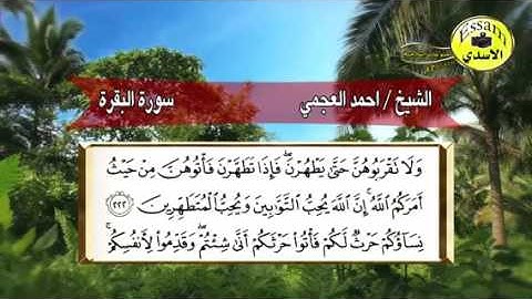 مقطع لحفظ سورة البقرة من آية ٢٢٢--٢٢٤.