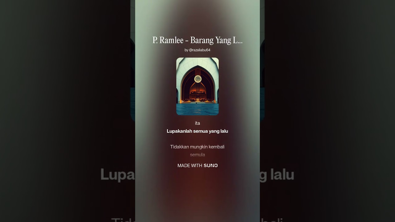 P Ramlee - Barang Yang Lepas Jangan Dikenang (Cover)