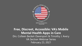 Free, Discreet, Accessible: VA’s Mobile Mental Health Apps in Care screenshot 1