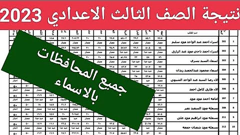 نتيجة الصف الثالث الاعدادي الترم الثاني 2023 جميع المحافظات بالاسم فقط 