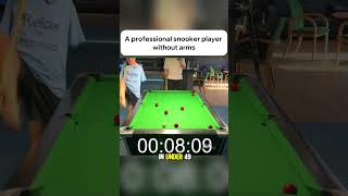 A professional snooker player without arms #snooker #snookerplayer #snookerlover #billiards