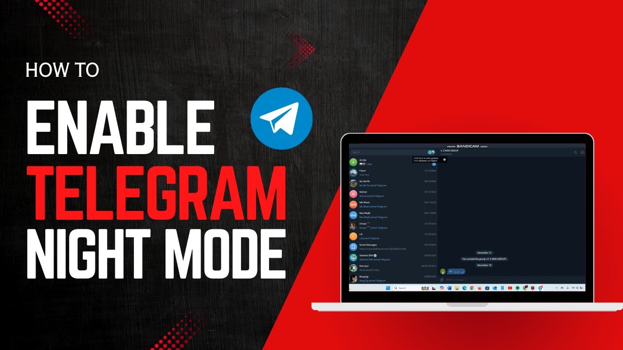 Telegram Night Routine How to Turn On Night Mode on Telegram Desktop - YouTube
