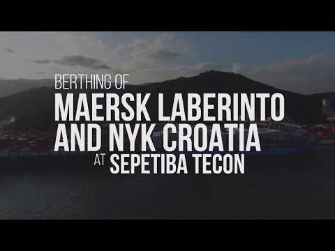 Berthing of Maersk Laberinto and NYK Croatia at Sepetiba Tecon