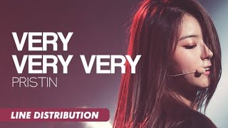 Video thumbnail of "PRISTIN (프리스틴) - Very Very Very (너무너무너무) | Line Distribution"